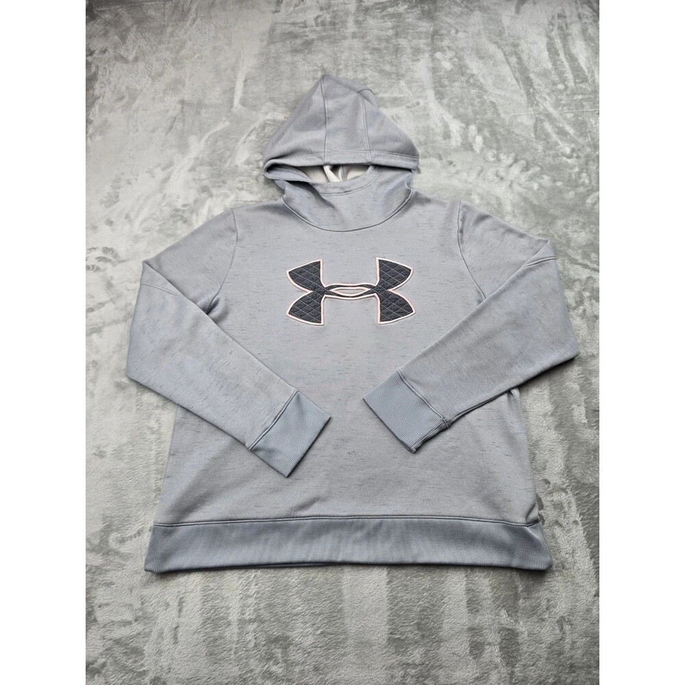 Under Armour Hoodie Womens Large Gray Sweatshirt Sweater Coldgear Adult